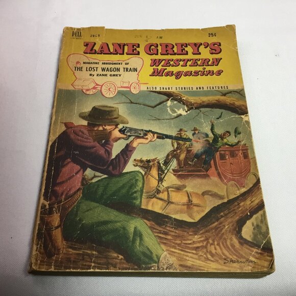 Zane Grey's Western Magazine Pulp Vol. 1 #5 July 1947 Low Grade - Picture 1 of 10